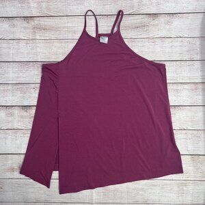Athleta Wrap Tank Top | Burgundy Wine Blend Tie-Front Top Size Medium